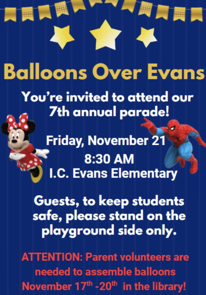 Balloons Over Evans on Friday the 21st at 8:30