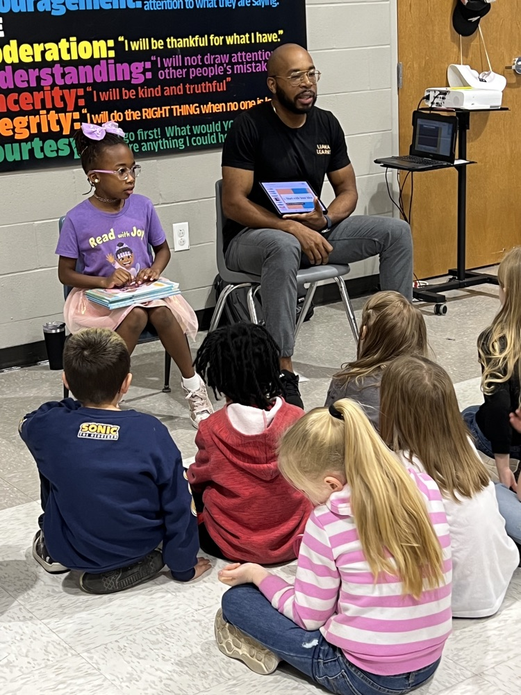 Thank you to Jamin Tunstall & Joy for the author visit!! We enjoyed learning the process of becoming an author, reading your books, and the Q&A. 