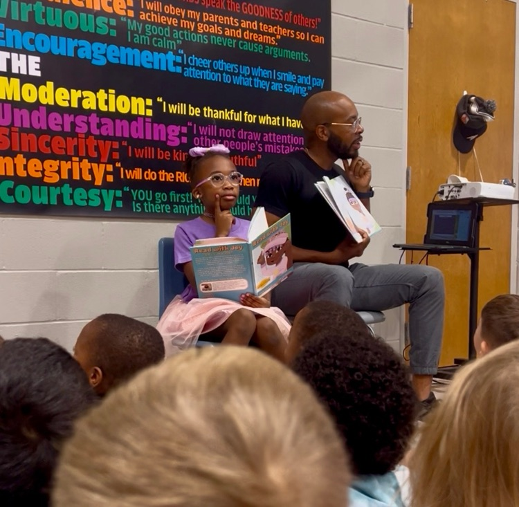 Thank you to Jamin Tunstall & Joy for the author visit!! We enjoyed learning the process of becoming an author, reading your books, and the Q&A. 