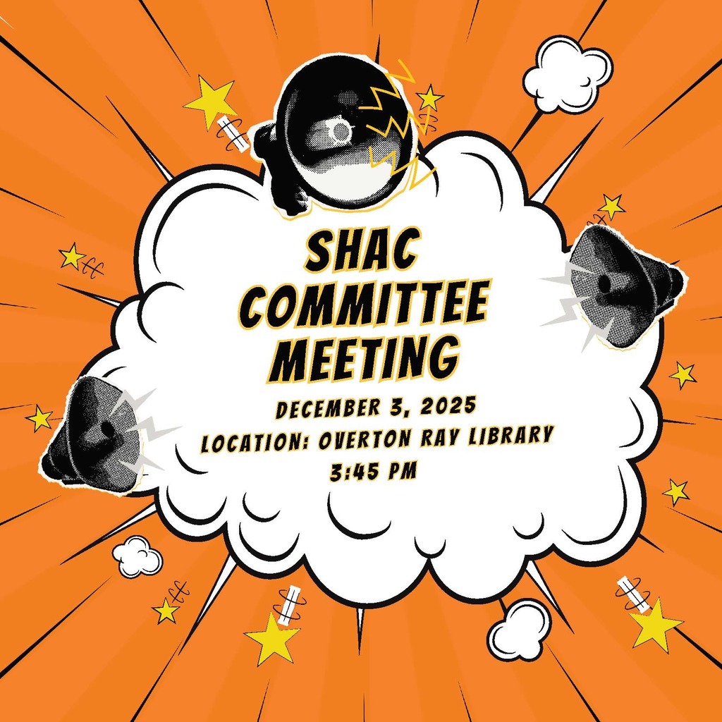 SHAC COMMITTEE MEETING DEC 3rd Overton Ray Library 3:45 PM