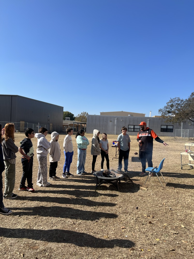 Outdoor Education classes took advantage of the great weather today by learning about how to safely build and extinguish a campfire. Then they enjoyed s'mores! 