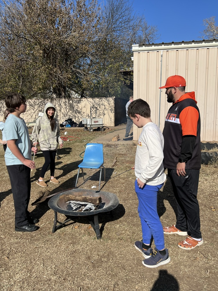 Outdoor Education classes took advantage of the great weather today by learning about how to safely build and extinguish a campfire. Then they enjoyed s'mores! 