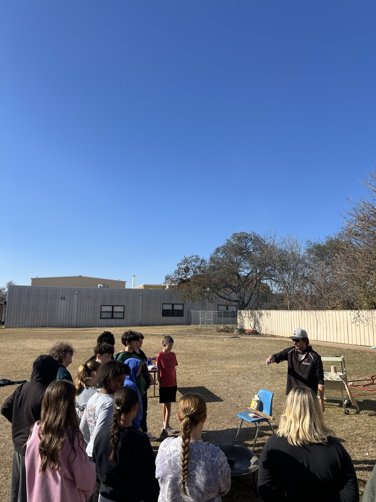 Outdoor Education classes took advantage of the great weather today by learning about how to safely build and extinguish a campfire. Then they enjoyed s'mores! 