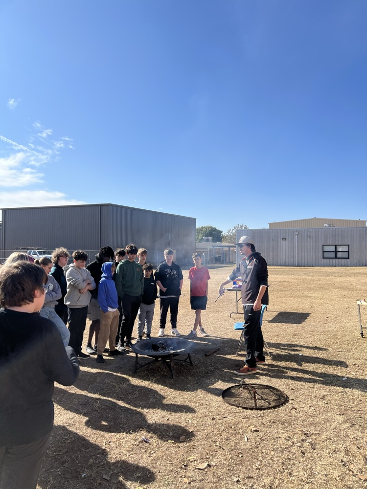Outdoor Education classes took advantage of the great weather today by learning about how to safely build and extinguish a campfire. Then they enjoyed s'mores! 