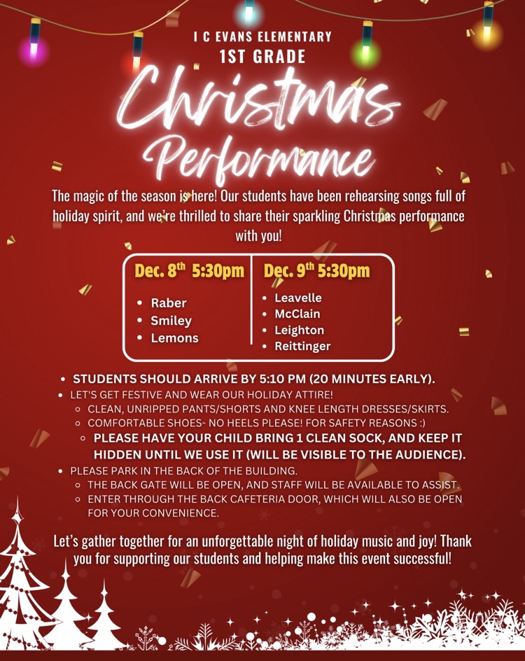 first grade Christmas music performance 