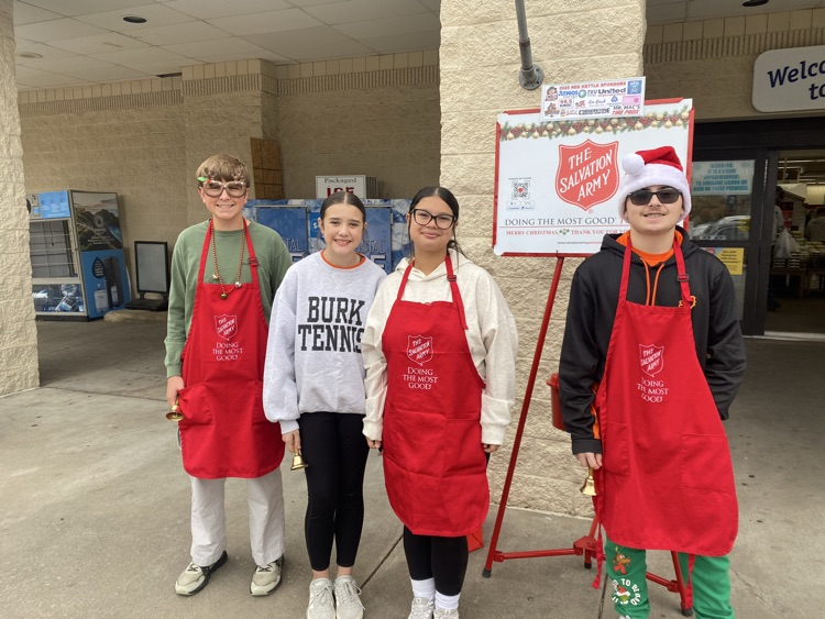 students ringing bell