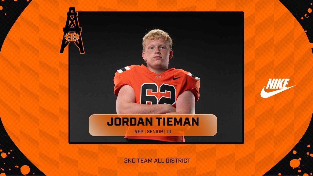 JORDAN TIEMAN #62 SENIOR DL 2ND TEAM ALL DISTRICT