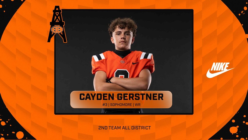 CAYDEN GERSTNER #3 SOPHOMORE WR 2ND TEAM ALL DISTRICT
