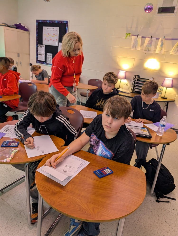 math students completing ratio activity 