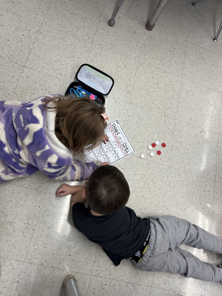 Mrs. Bates' class were working on decomposing and composing numbers with partners during math! 
