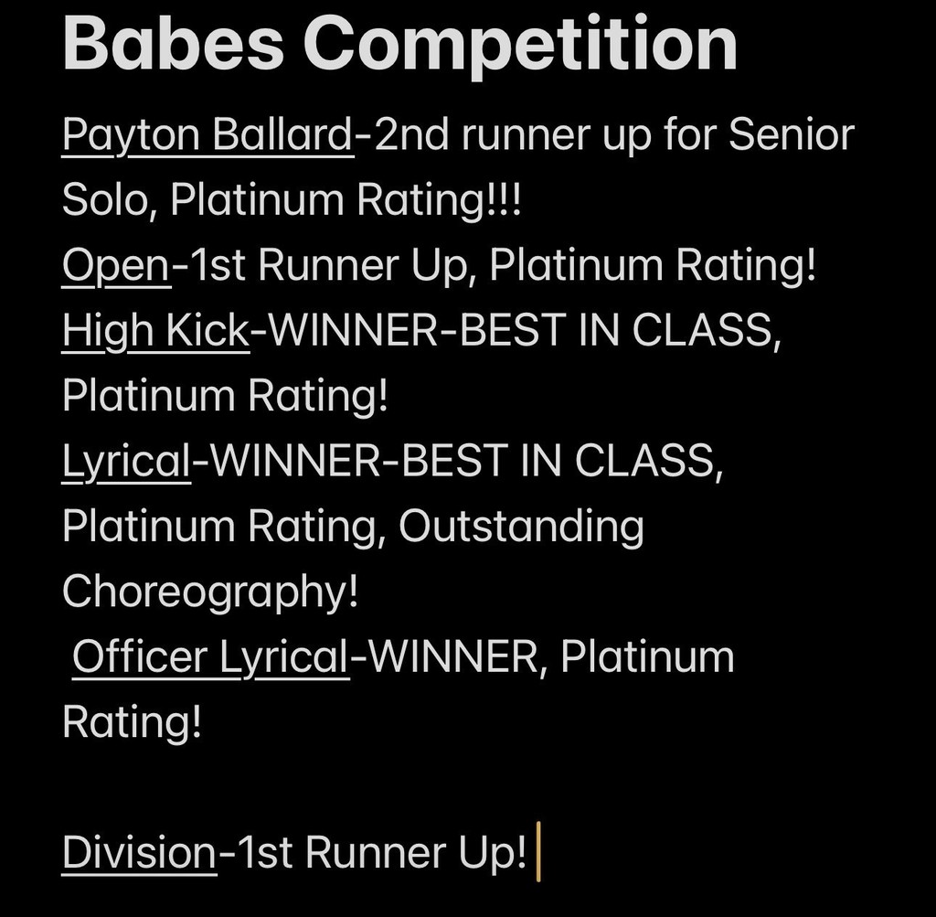 Boomtown Babes Competed 5 routines today in Burleson, TX!