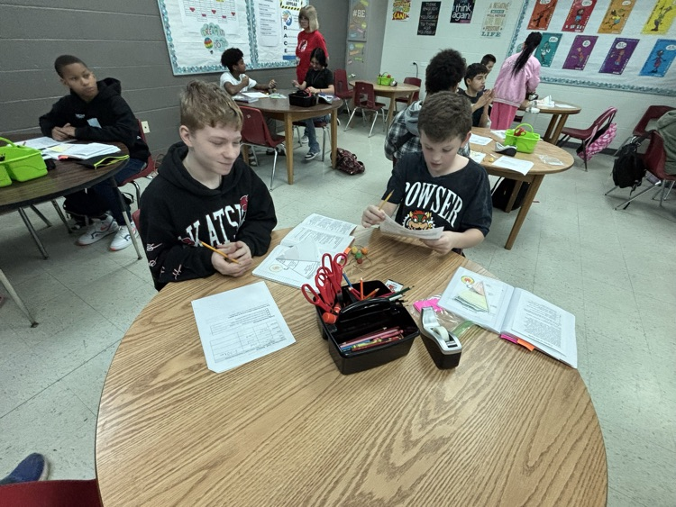 students working on science models 