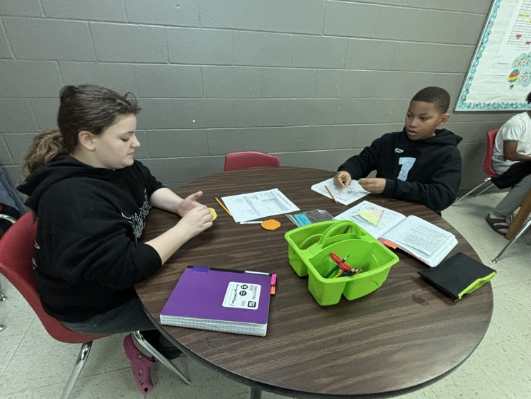 students working on science models 