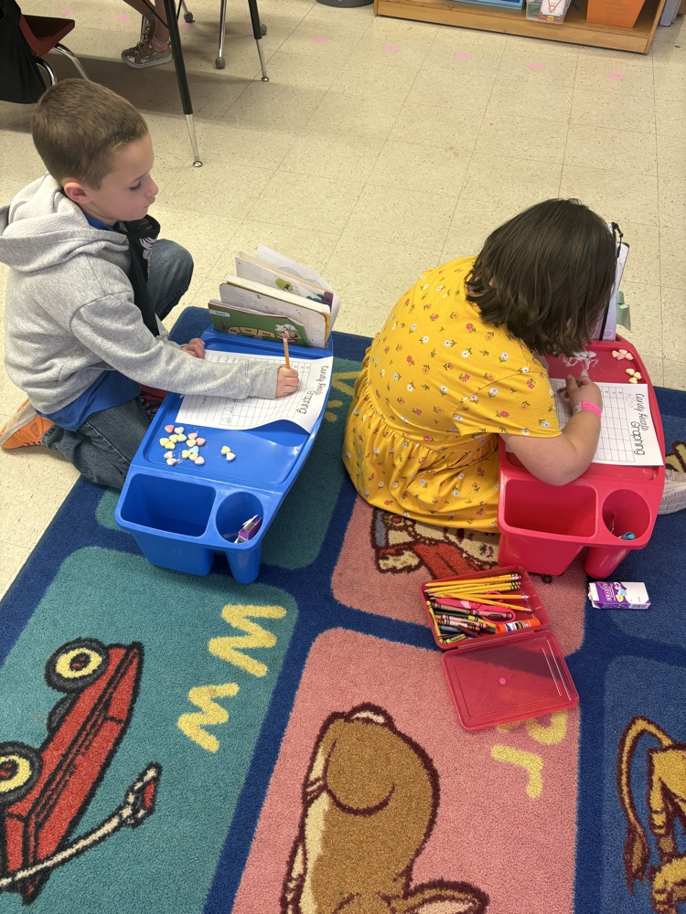 Candy Heart graphing in Mrs. Crow’s kinder class!