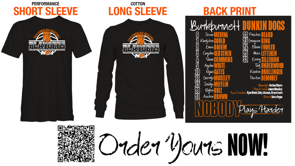 Order your basketball playoff tees today
