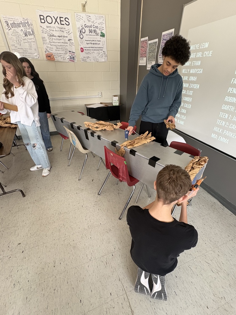 Theater Arts students building props