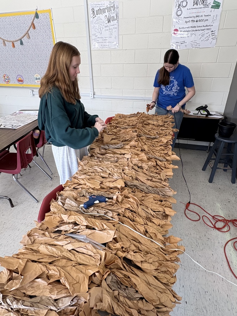 Theater Arts students building props