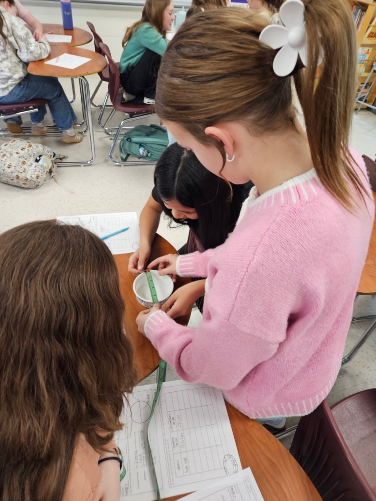 math students measuring circles