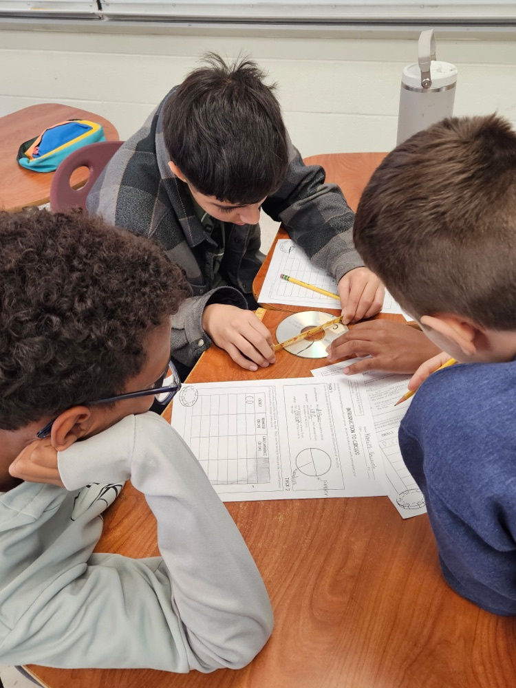 math students measuring circles
