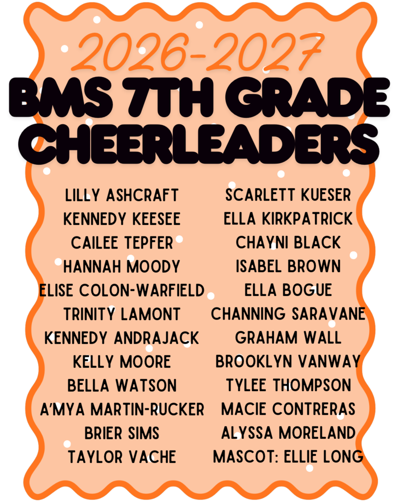 Image announces new BISD cheerleaders. 