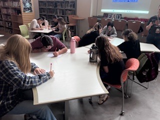 Students in library