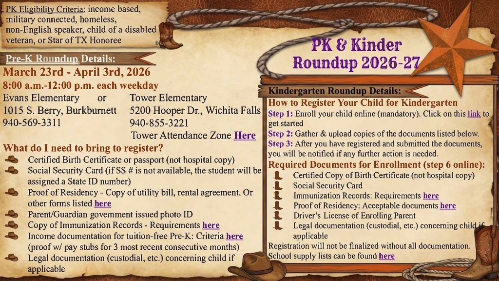 PreK and Kinder Round up