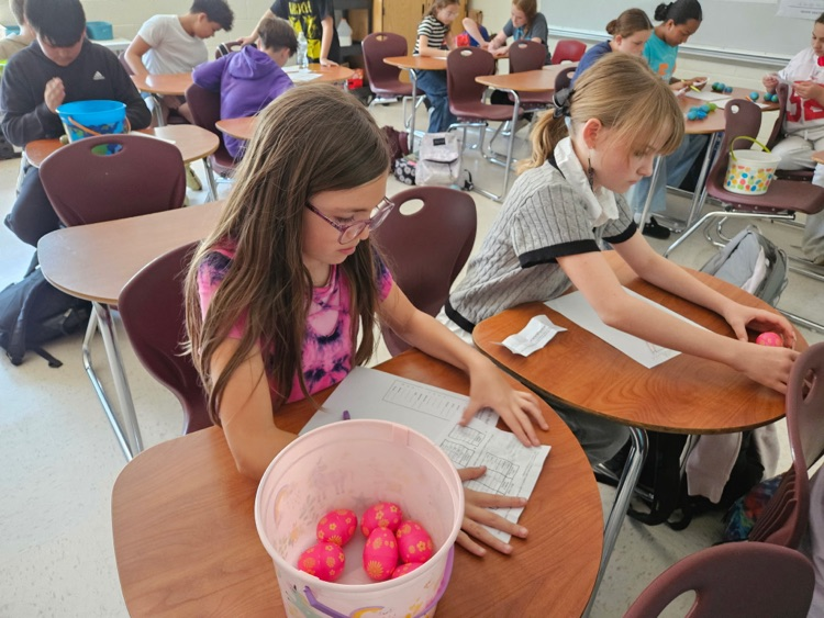 student math Easter egg activity