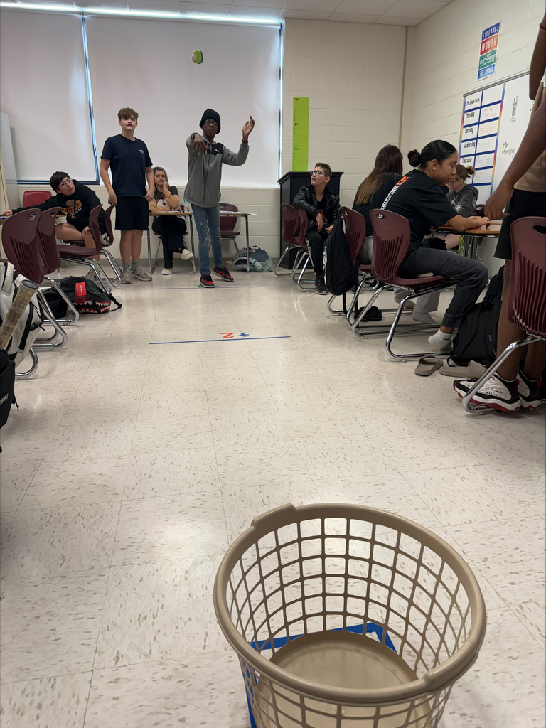 Math students playing review game