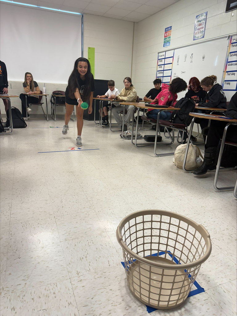 Math students playing review game