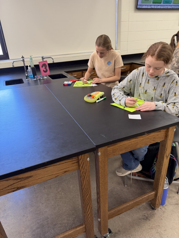 students making shamrocks