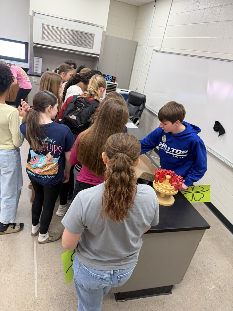 students making shamrocks