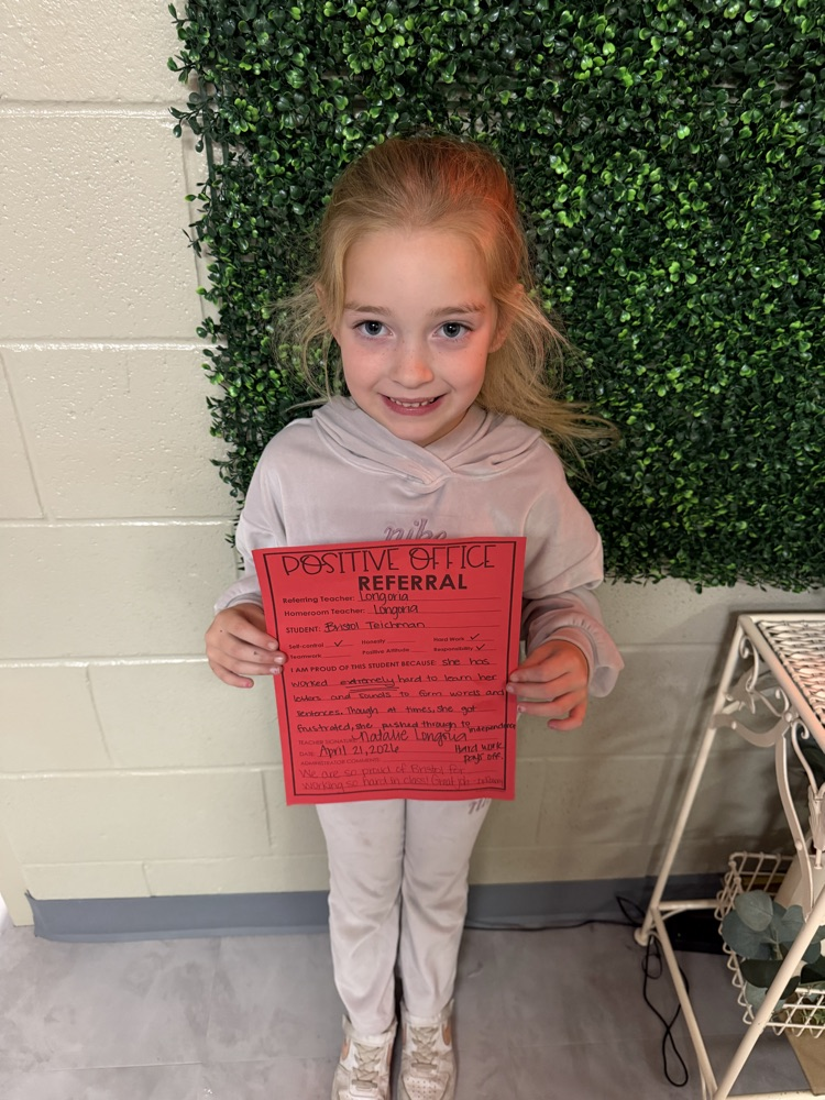positive office referrals for a group of hard working students 