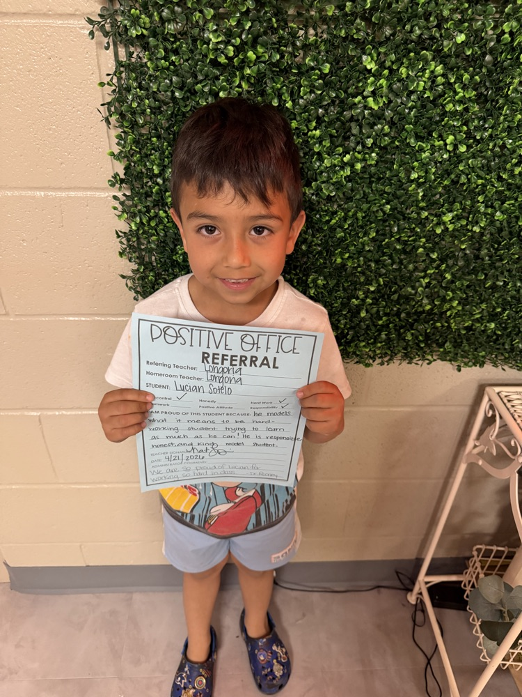 positive office referrals for a group of hard working students