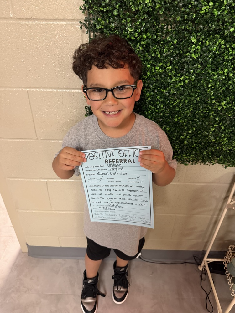 positive office referrals for a group of hard working students