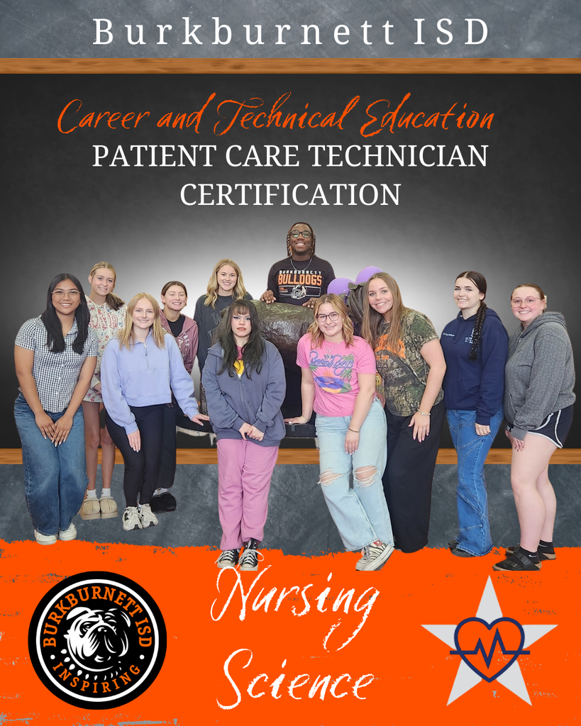 CTE Nursing Students earned their Patient Care Tech certification.