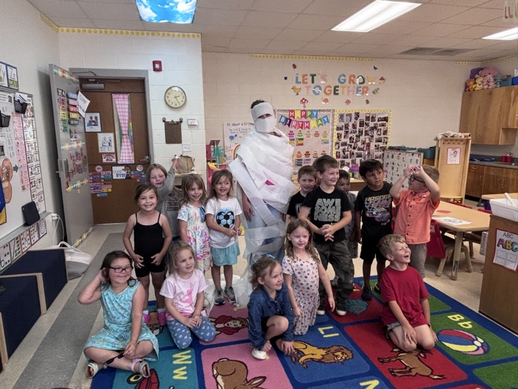 these teachers got wrapped as a mummy because their class made their goal! 