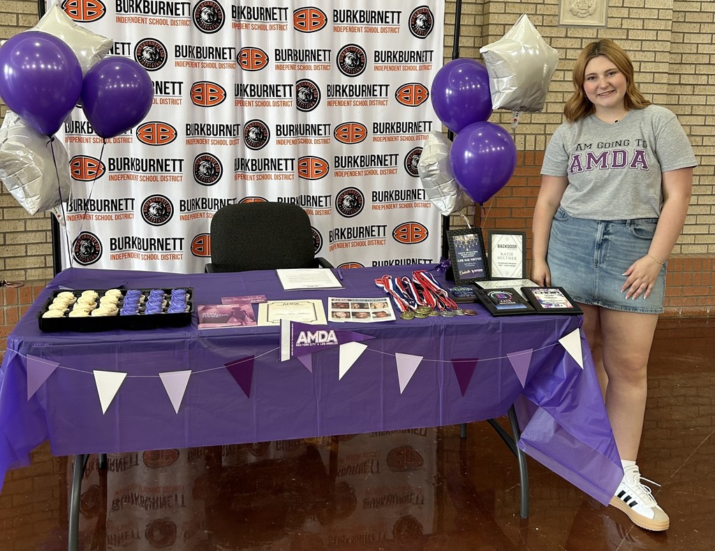 Congratulations to  Katie Miltner!!! She signed with the American Musical and Dramatic Academy in NYC during Success on today!