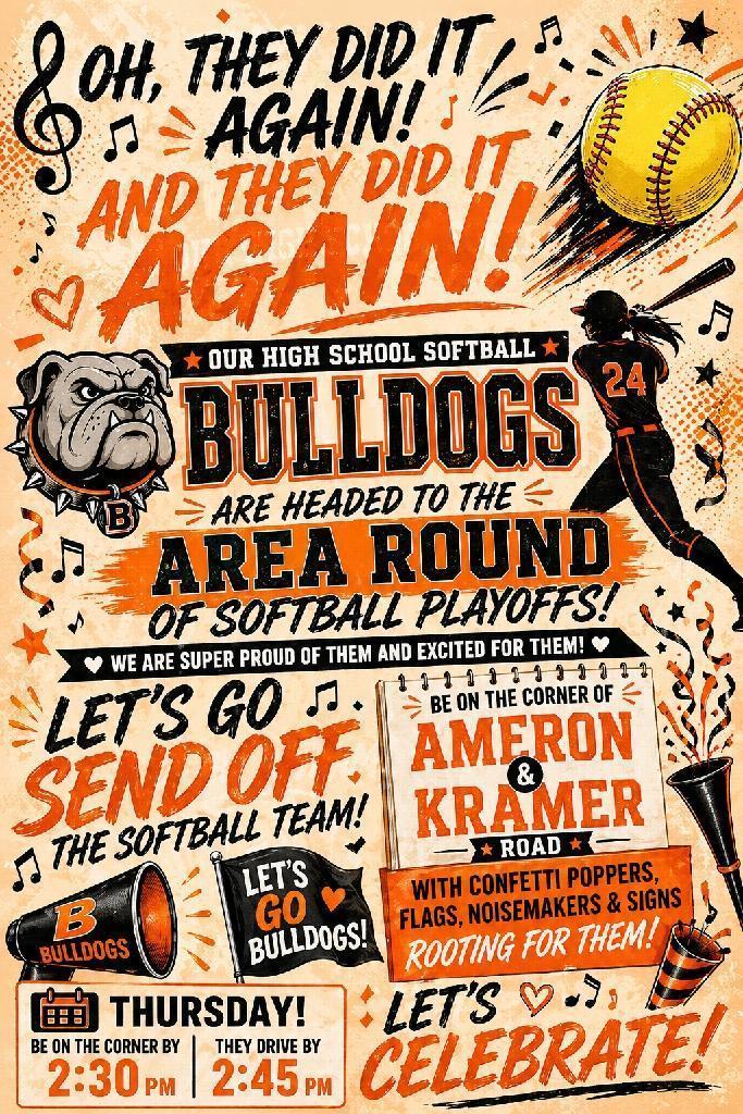 Softball Send Off Thursday at 2:30