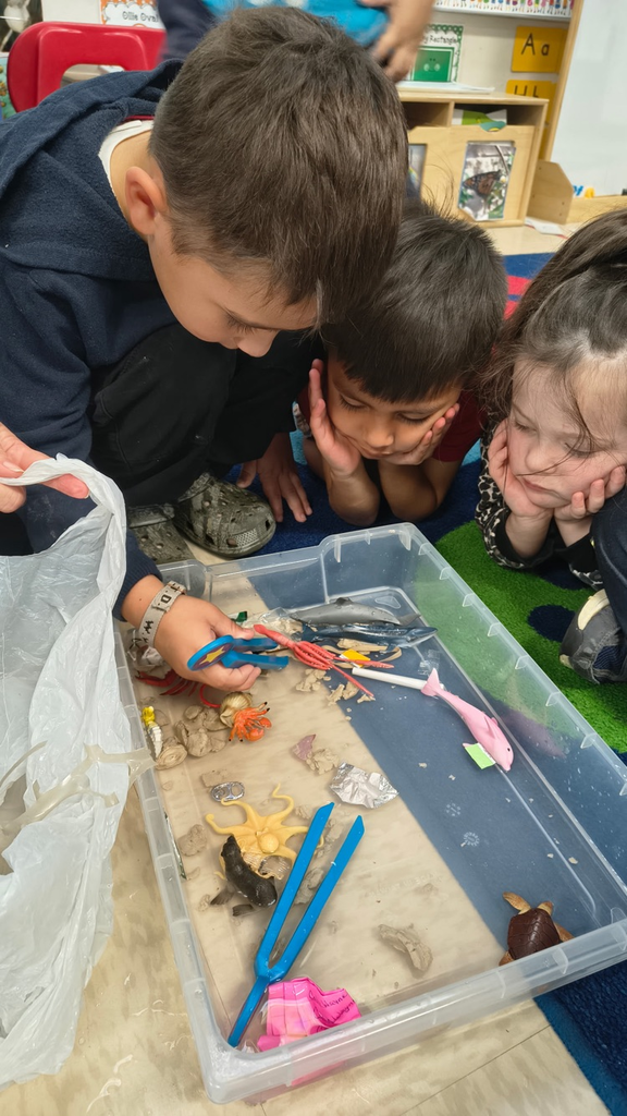 We are learning about the ocean and how littering isn't safe for our ocean friends :) they picked trash out to help our animals stay safe. 0