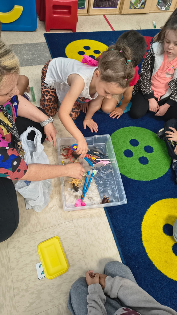 We are learning about the ocean and how littering isn't safe for our ocean friends :) they picked trash out to help our animals stay safe. 0