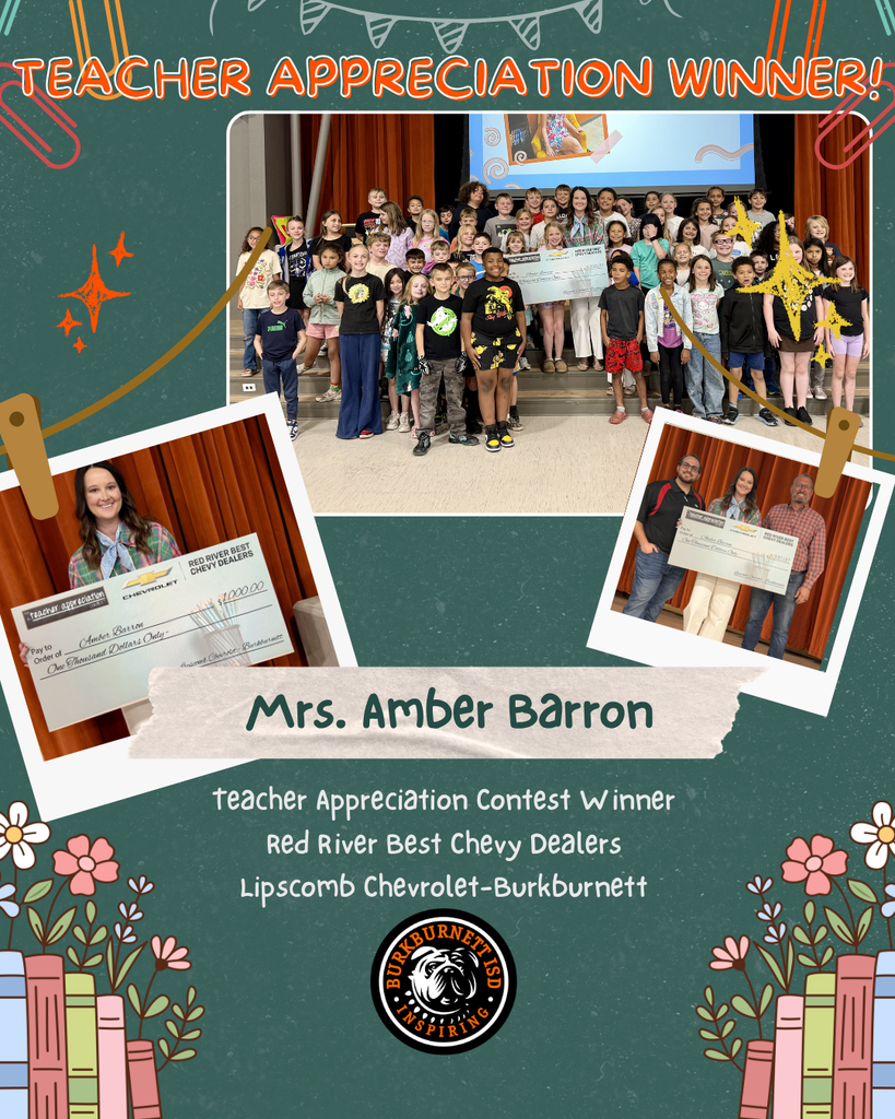 Mrs. Barron is the winner of the Teacher Appreciation Week contest!