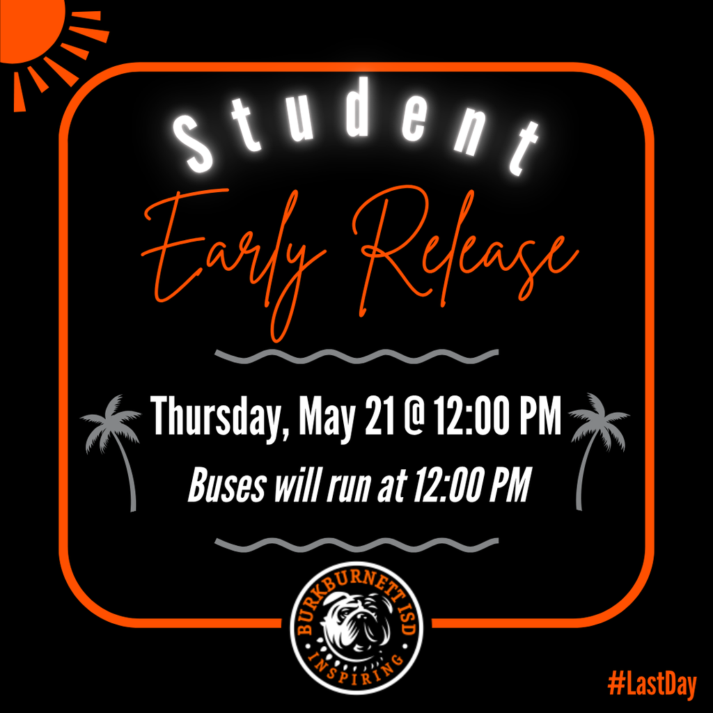 Early release May 21 @ 12 PM.