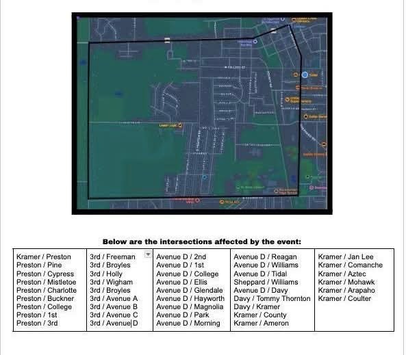 Senior Parade Map