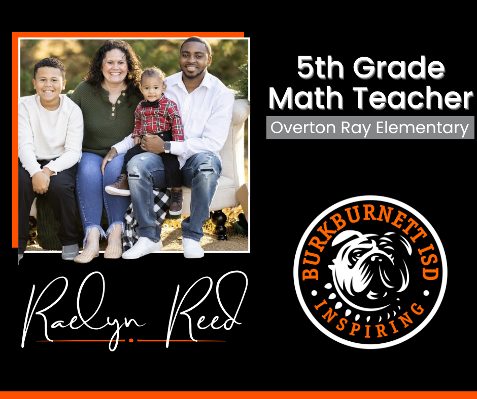 Mrs. Reed will teach 5th grade math at Overton Ray.