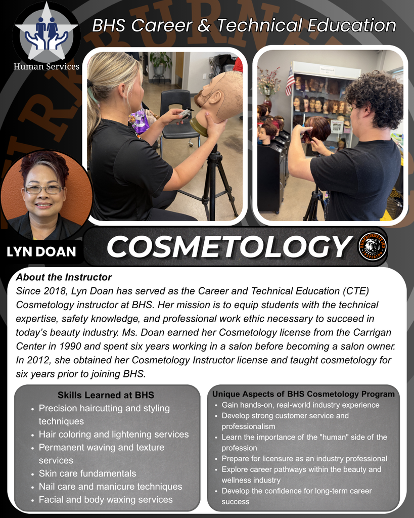 Cosmetology Instructor, Lyn Doan.