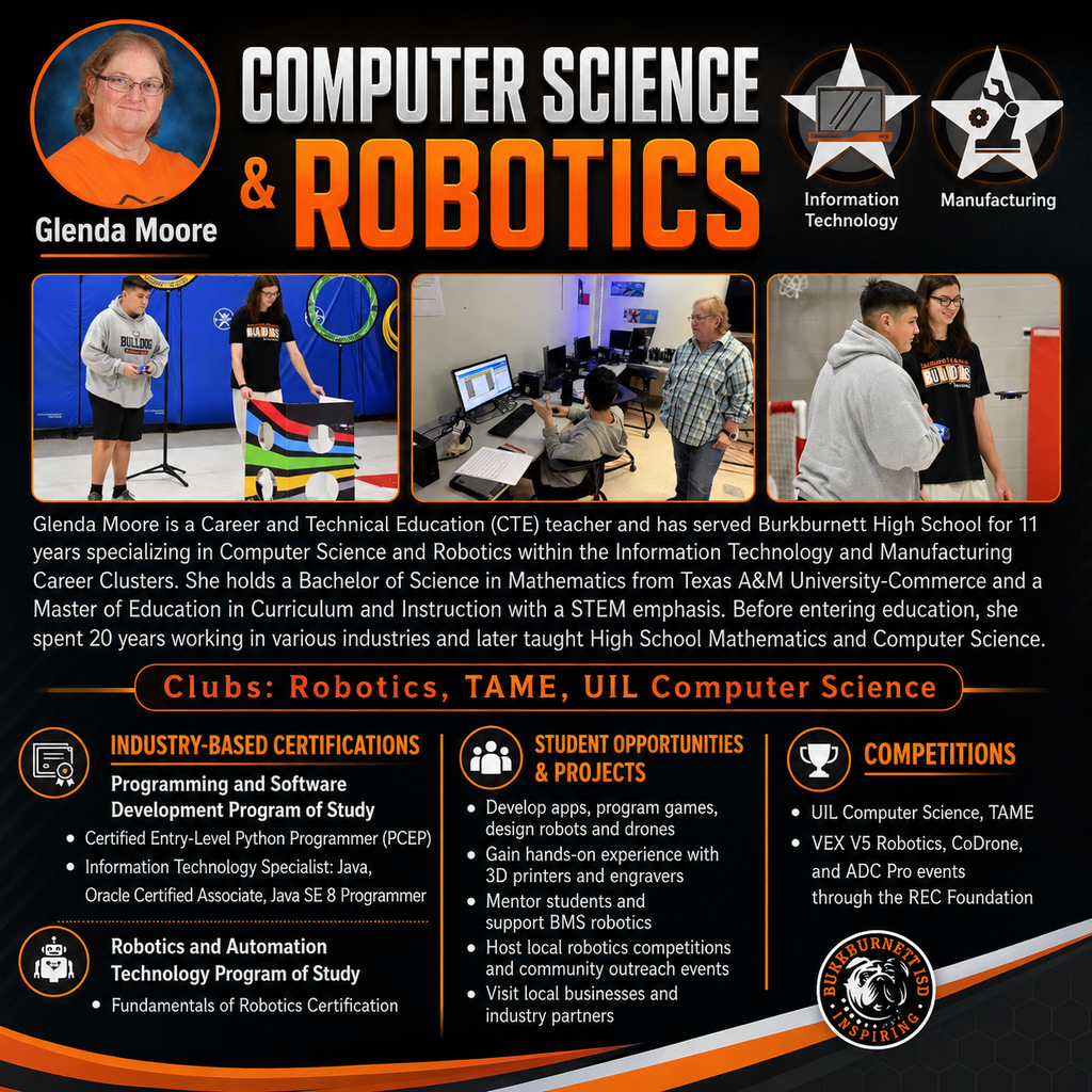 CTE Computer Science and Robotics Information