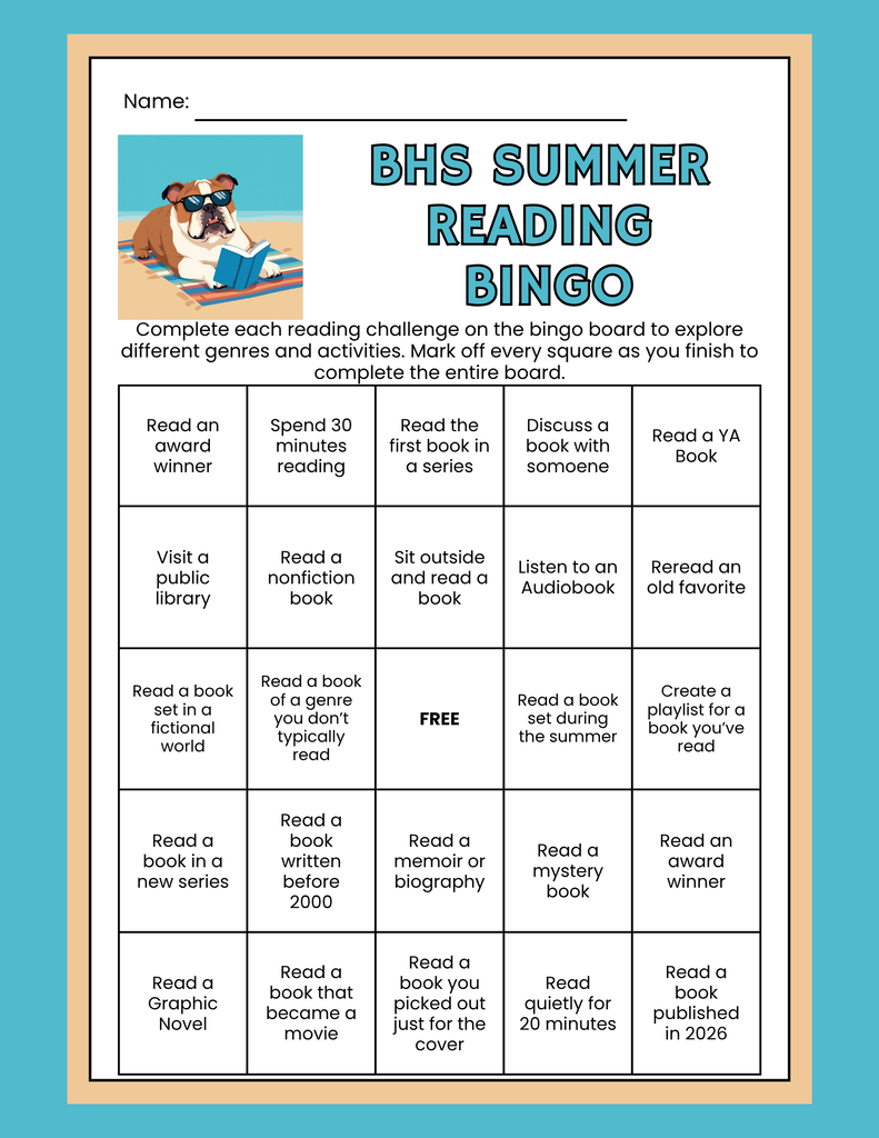 ☀️📚 Summer Reading Bingo is here! 📚☀️ Make reading more fun this summer with our Summer Reading Bingo Challenge. Explore new genres, discover great books, and complete reading activities to earn a bingo or challenge yourself to fill the whole card! Print a card or save to your device and start reading today!
