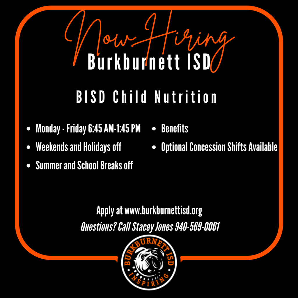 Now hiring Child Nutrition worker 