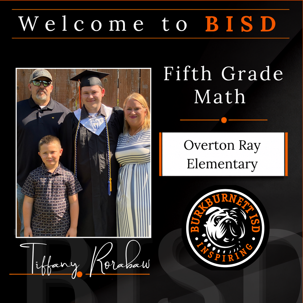 Mrs Rorabaw will teach fifth grade math at Overton Ray. 