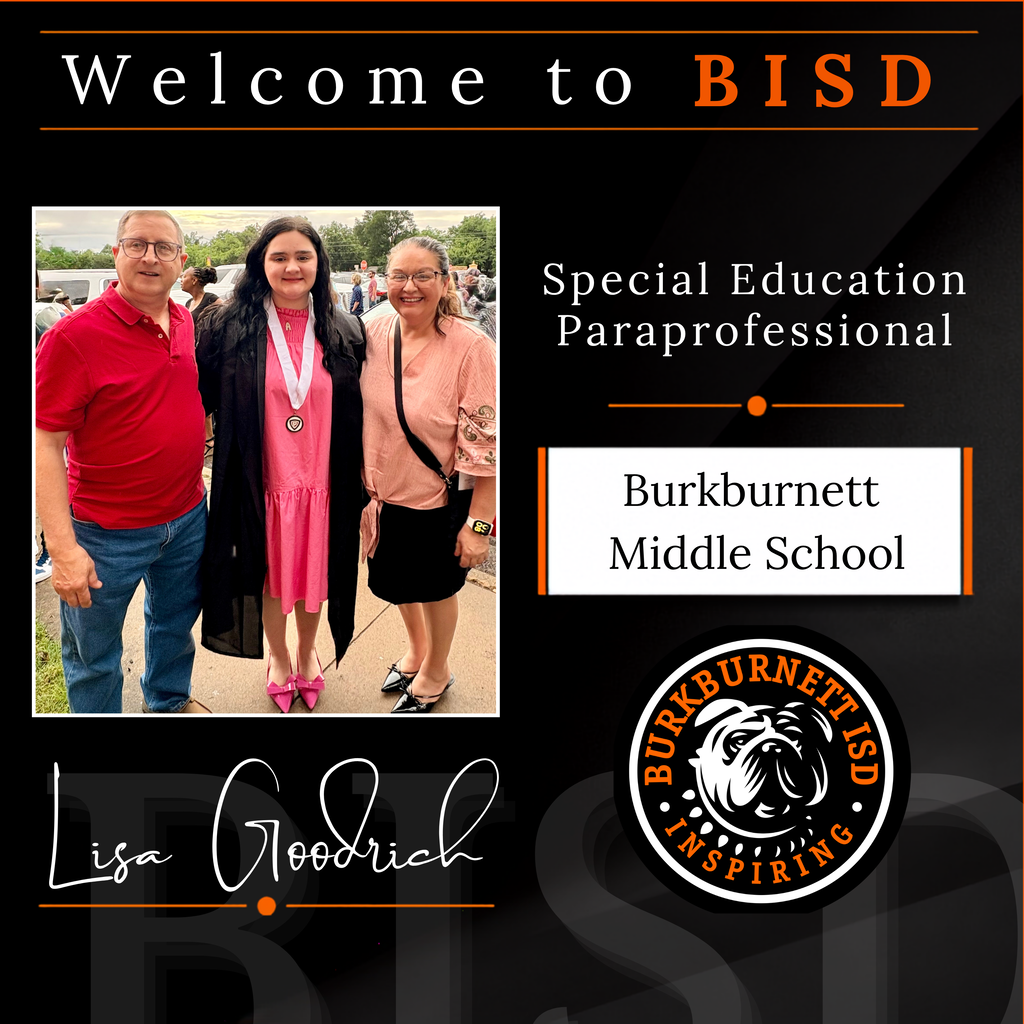 Mrs. Goodrich will be a Sped Para at BMS.